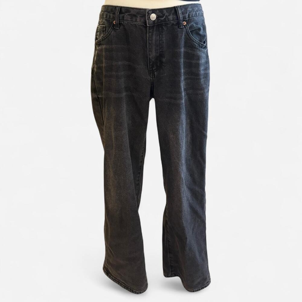 S.O.N.G. Black Low Rise Straight Leg Jeans | Y2K Grunge Denim